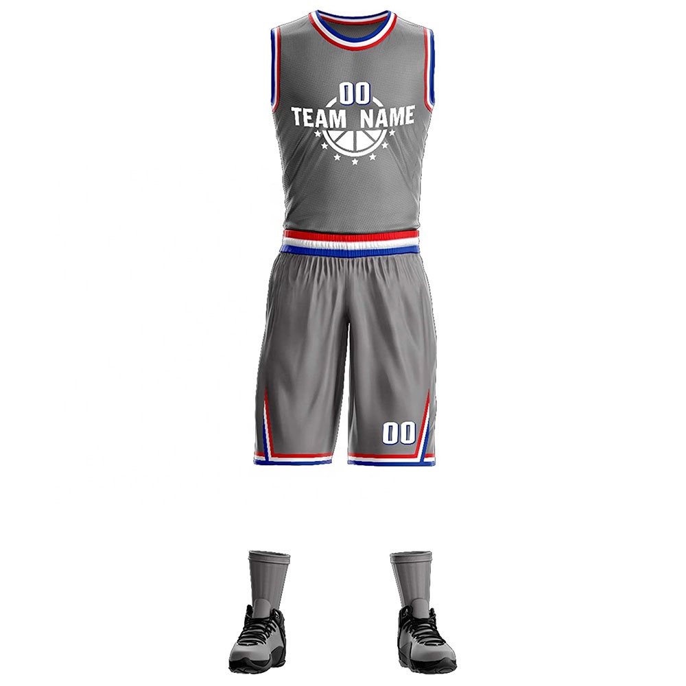 Grey & White Basketball Uniform