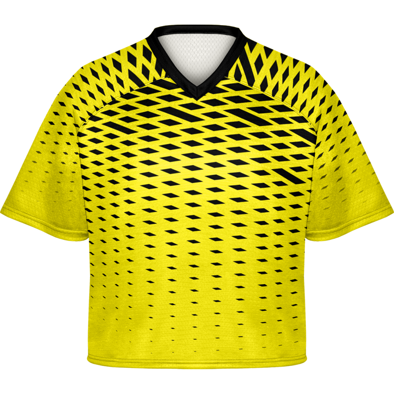 Solid Yellow Black Sublimated Lacrosse Jersey