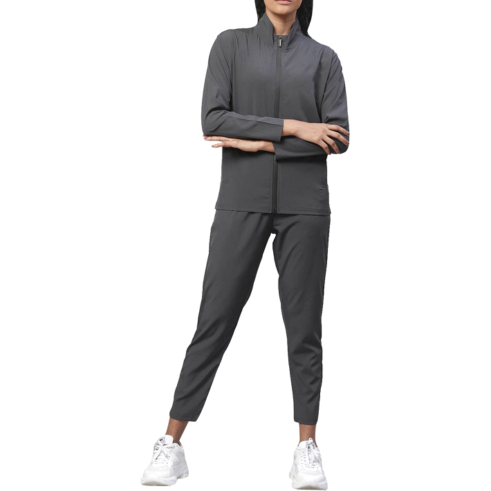 Charcoal Grey Zipper Tracksuits