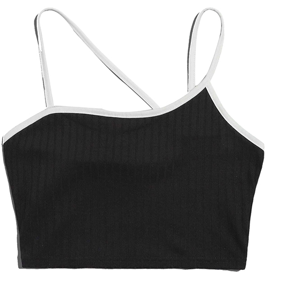 Ribbed Ringer Crop Top