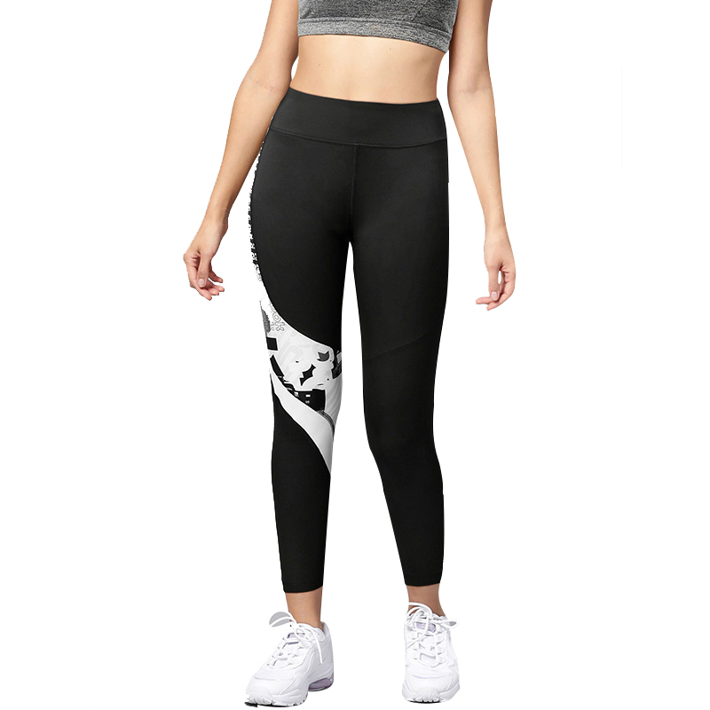 Black & White Colorblock Yoga Leggings