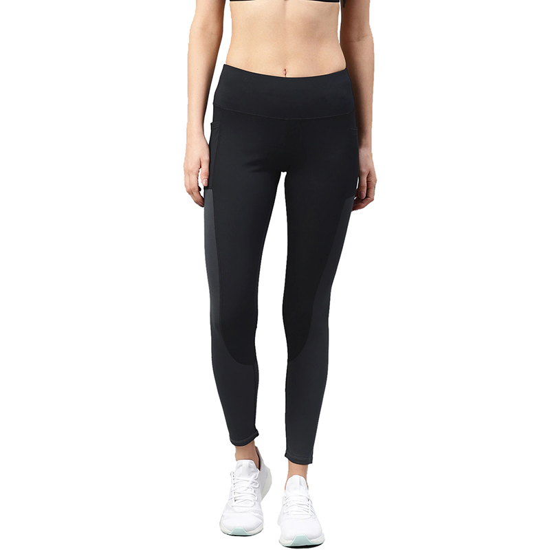 Charcoal Grey Side Panel Workout Wear Leggings