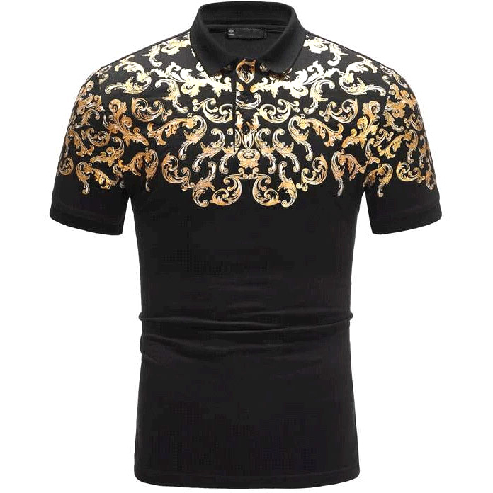 Baroque Print Polo Shirts