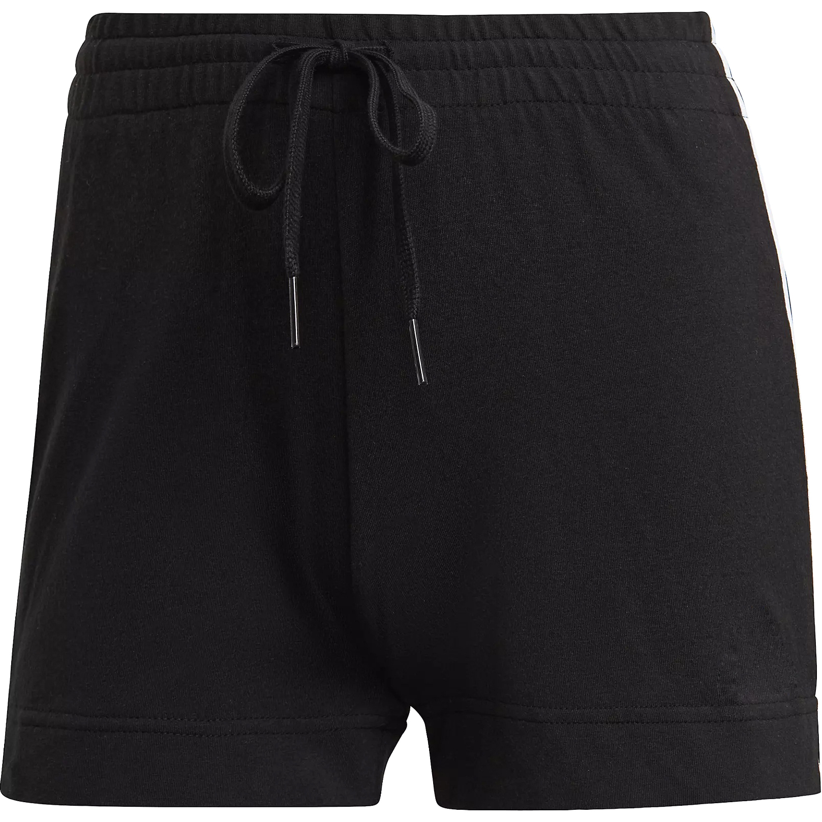 Women Black Side 3 Stripes Shorts