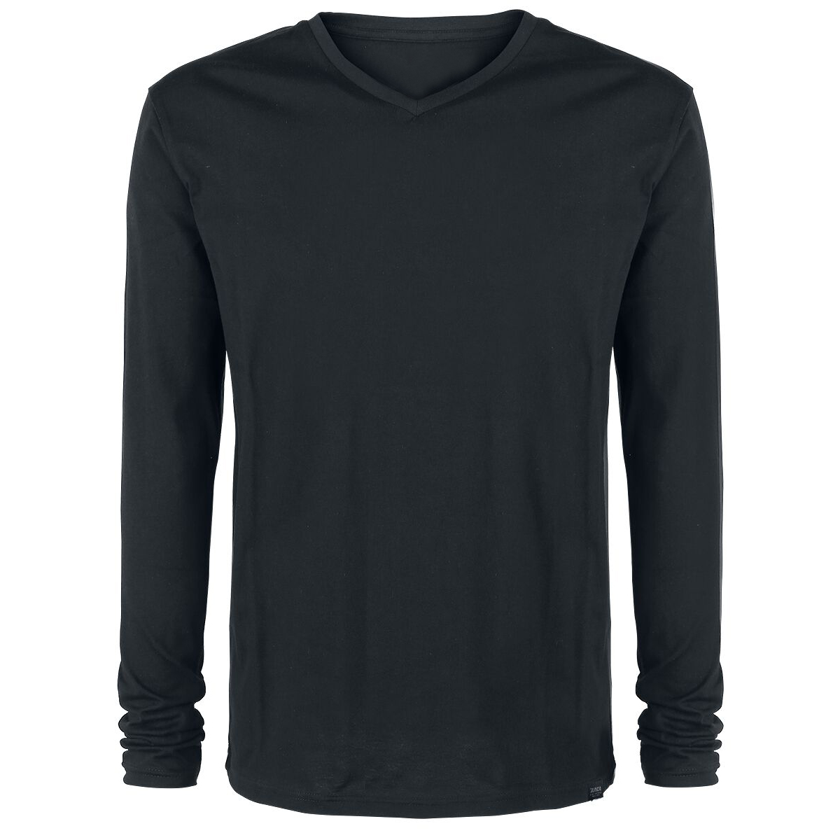 Black V-Neck Full Sleeve T-Shirt