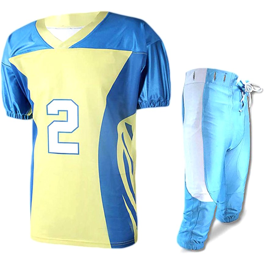 Blue & Biege American Football Unioforms