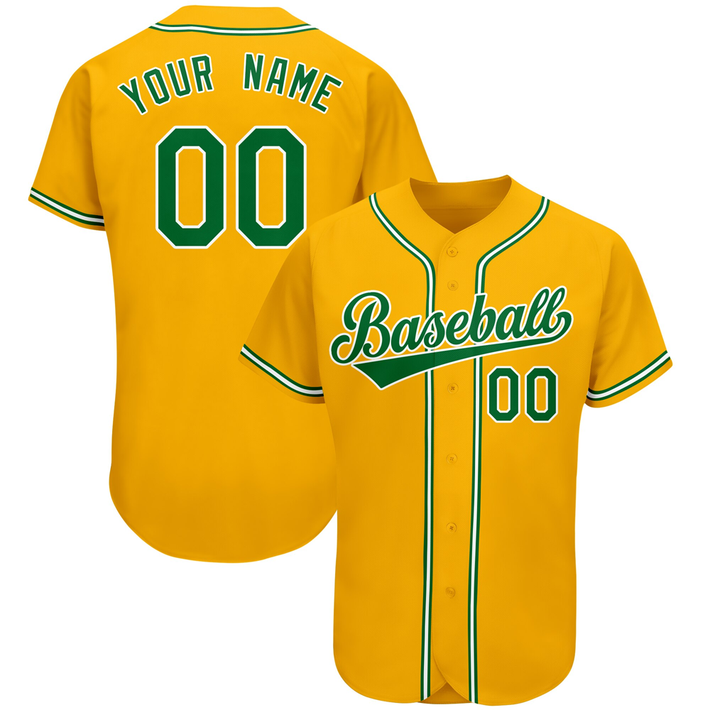 Wholeale Yellow Baseball Jersey