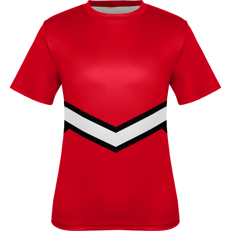 Solid Red Sublimation Printed Tennis Wear Tee