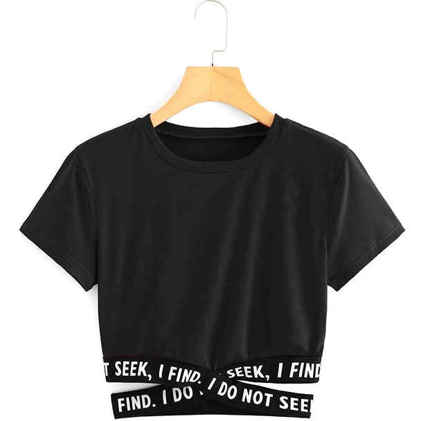 I Dont Seek Ribbed Crop Tee