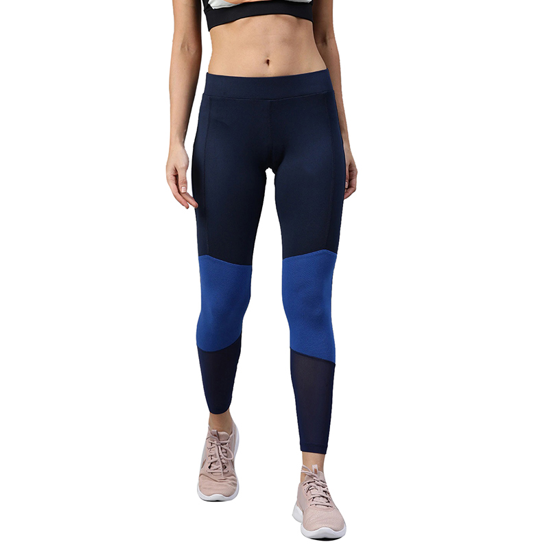 Blue Colorblocked Rapid Dry Leggings